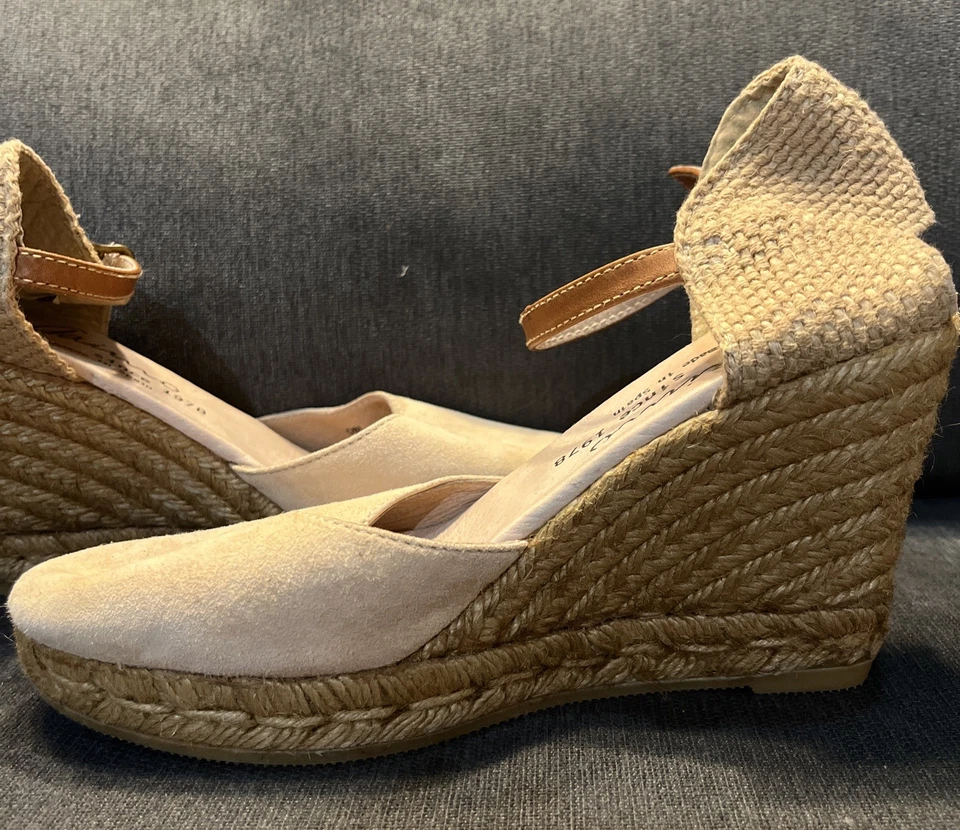 Anthropologie Gaimo Mujer Talla 36-US 6 Alpargatas Cuña Zapatos Tostado Gamuza España Foto 4 de 4