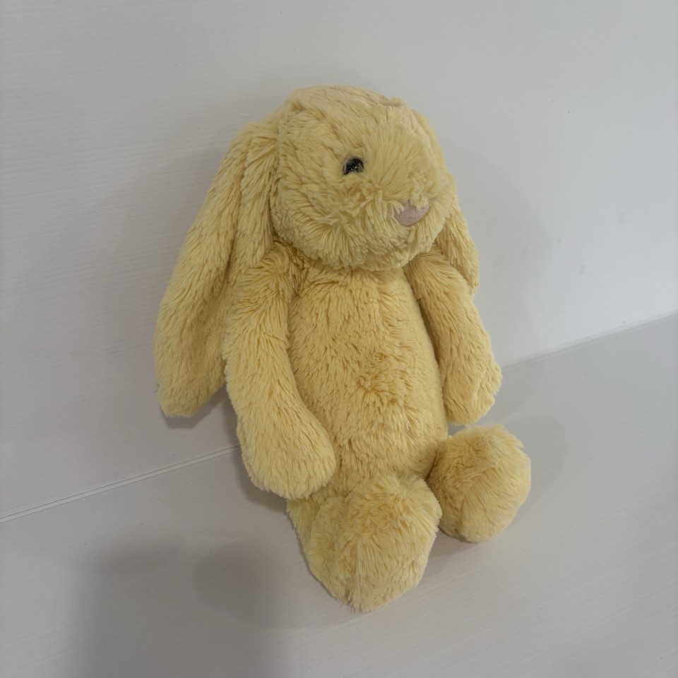 Jellycat Medium Lemon Bunny Yellow Plush Soft Fluffy Stuffed Animal ...