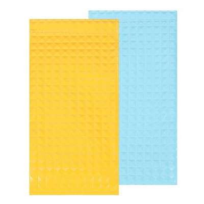 2pcs Sunglass Pouch PVC Sunglass Case Soft Portable Eyeglass Case,Blue Yellow