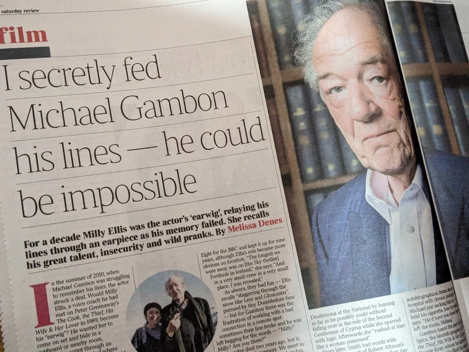 UK Times Saturday Review -  Benedict Cumberbatch. Michael Gambon, 8.11.25 - Image 2 of 3