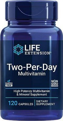 Life Extension Two-Per-Day Multivitamin, Vitamins B, C, D, zinc, Packed with 25