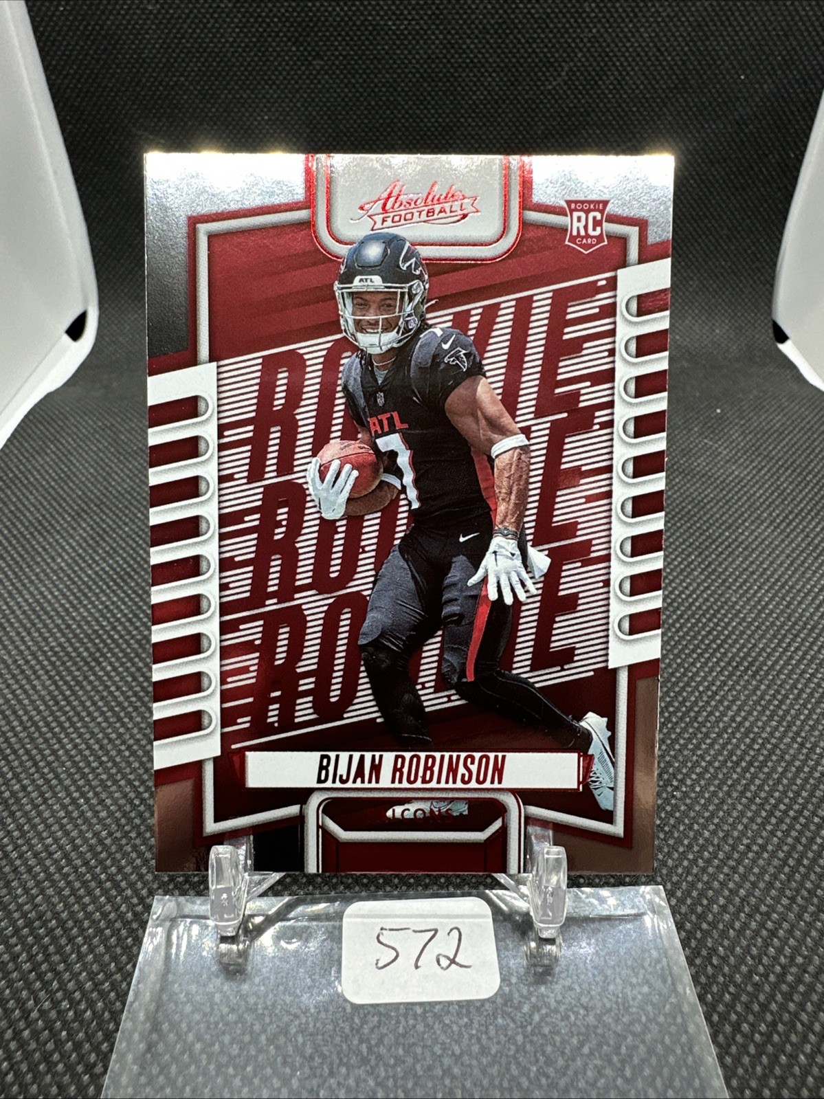 2023 Panini Absolute #106 Bijan Robinson Retail Rookie Atlanta Falcons red