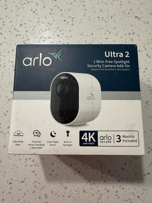 Arlo Ultra 2 Spotlight Security Camera 4K HDR Lb5 - New Open Box
