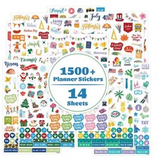 Planner Stickers - 12 Festival Theme Monthly Planner Stickers  Accessories 1...