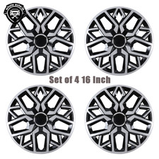 4pcsset 16 Wheel Covers Blacksilver Hubcaps Snap On Fit R16 Tire Steel Rim 4pcsset 16 Wheel Covers Blacksilver Hubcaps Snap On Fit R16 Tire Steel Rim