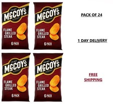 Mccoys Flame Grilled Steak Flavour Crisp 24 x 25g - NEW STOCK