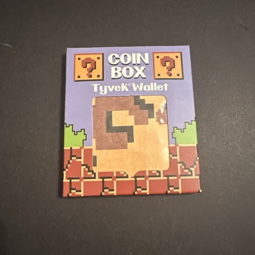 New Coin Box Tyvek Wallet - Mario Brother themed