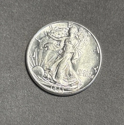 1943 AU Walking Liberty Half Dollar Au-Bu Uncirculated 90% Silver ONE (1) COIN