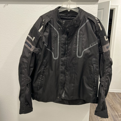 IXS 600D TORRES Black W/Armored Shoulder Pads Motorcycle Riding Jacket Men's 2X