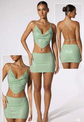 Oh Polly Cruz Damen Kleid Minirock und Crop Top / Größe 40 / NEU*