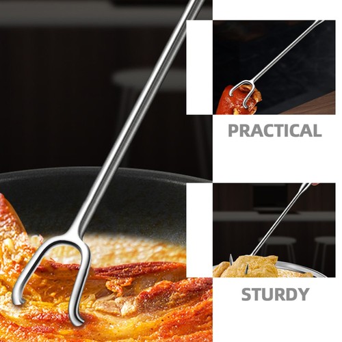 Stainless Steel Meat Hook Barbecue Rack Cooking Flipper Bbq Food - Picture 9 of 12