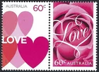 2014 Australia SG#4126/7 Greetings Stamps Love Romance joined pair mint MUH MNH