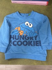 VINTAGE Sesame Street "Hungry for Cookie" Sweatshirt Size 6-9M 