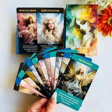 Angel Numbers Oracle Cards, Oracle Cards for Beginners, Enhance Your Spiritual J