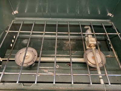 【完品】Coleman Dual Fuel 2バーナーコンロ414 USA Coleman Powerhouse 414 Dual Fuel 2-Burner Camping Stove Works