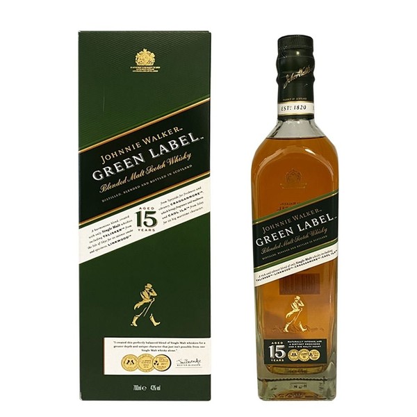 Johnnie Walker Green Label 15 Jahre Blended Scotch Whisky, 40% Vol. 0,7 L-image