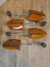 Vintage 4 Wooden Shoe Trees Lot Men Or Woman Adjustable Florsheim