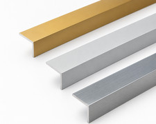 Aluminium Angle Corner Trim 1M Anodised & Natural  Edge Edging Protector Profile