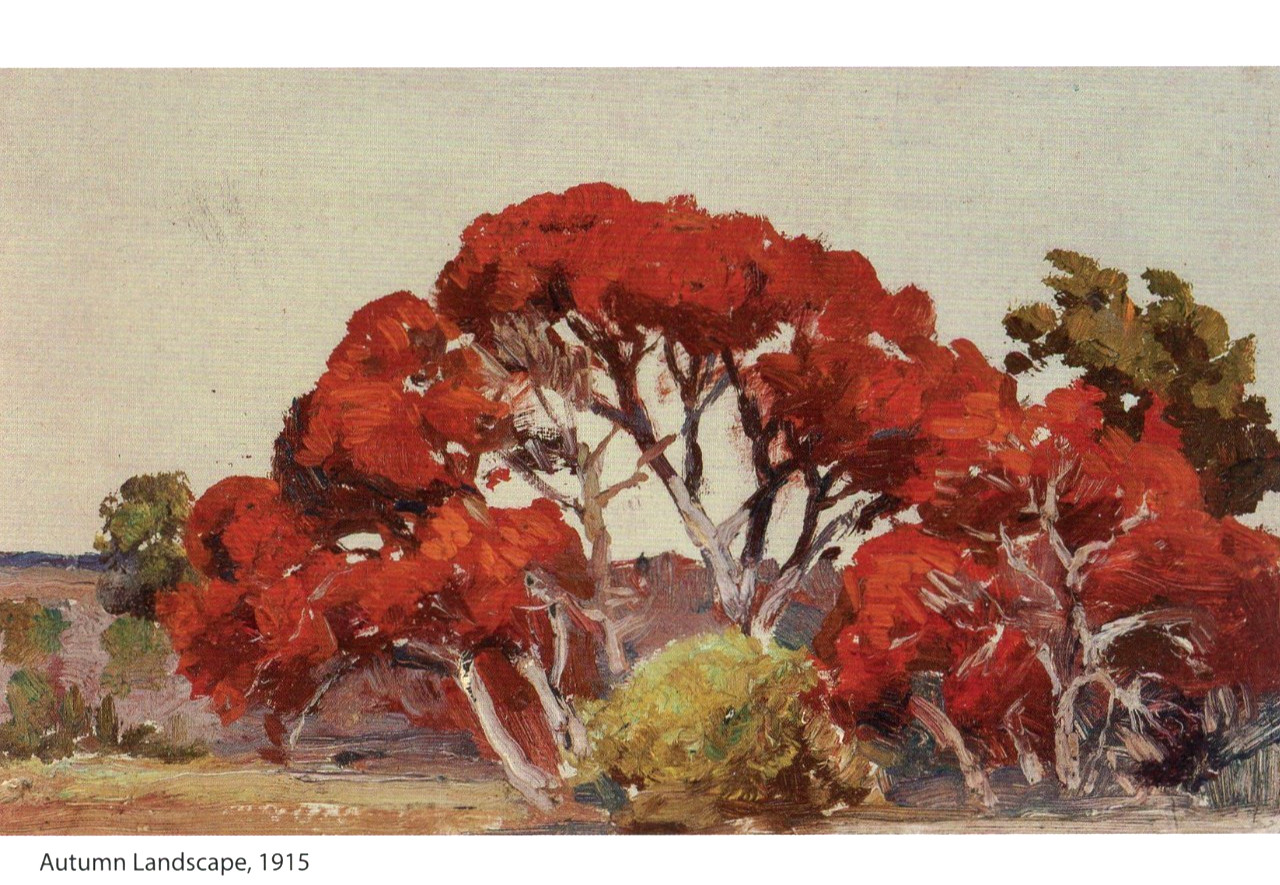 Autumn Landscape, 1915, Julian Onderdonk (Texas, 1882-1922) -New POSTCARD