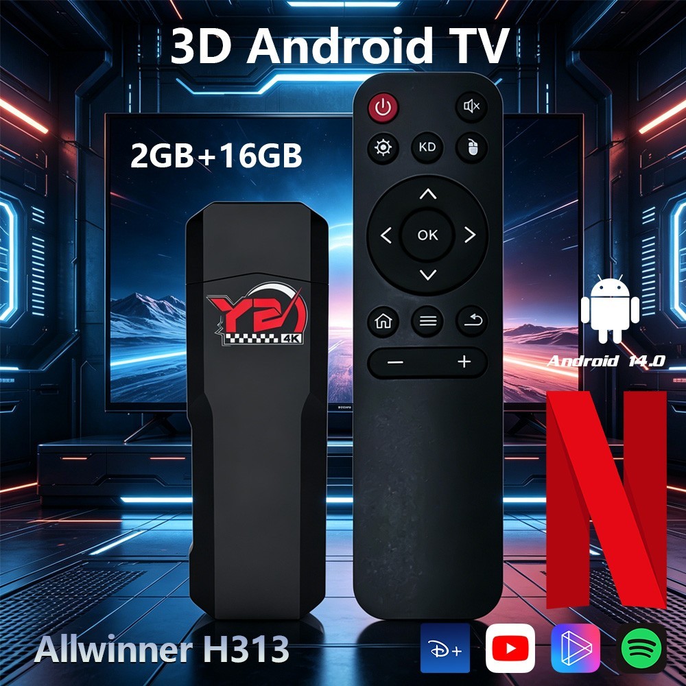 Smart TV Stick M98-Y2 Android 14 2.4G 5G Wifi6 BT5.0 Quad Core Home Media-image