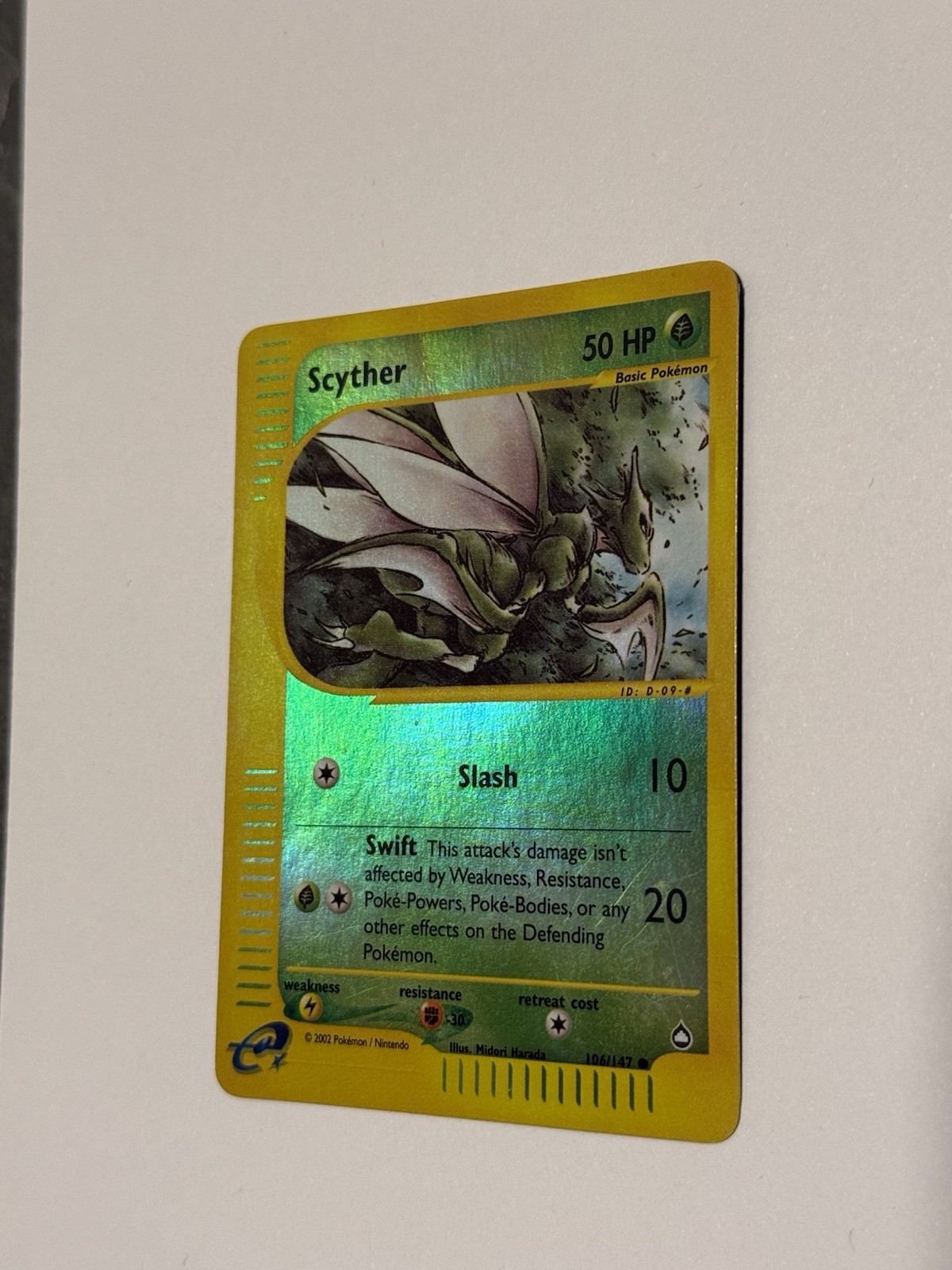 Pokémon TCG Scyther Aquapolis 106 Reverse Holofoil