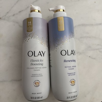 2 Pack Olay Collagen Peptide Hydrating Body Wash Moisturizes Deeply. 2 20oz Btls