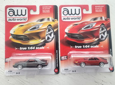 Lot of 2 Auto World 1984 Ford Mustang SVO Red and Charcoal 1/64 NEW