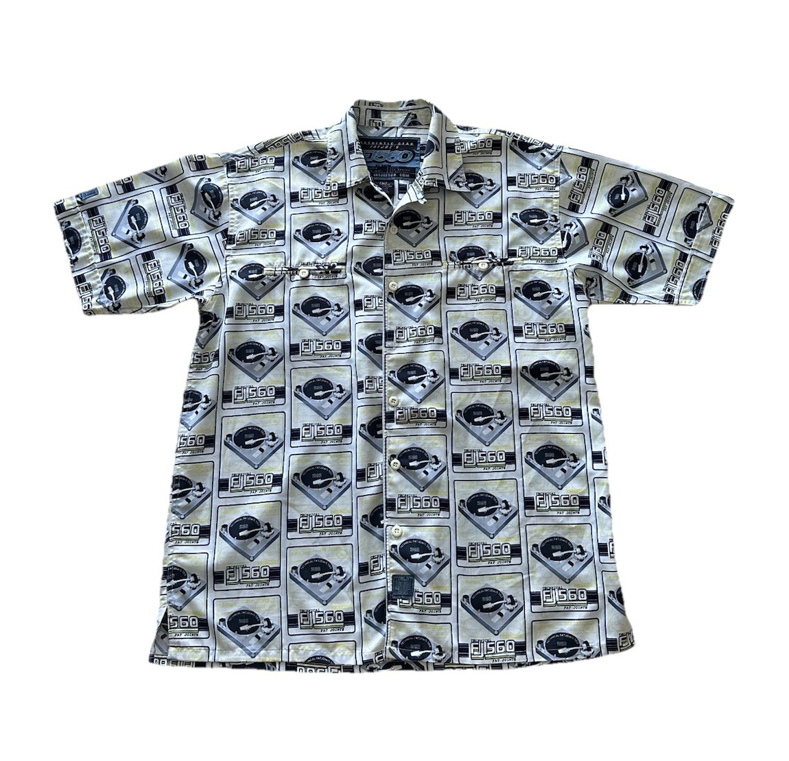 Vintage Fat Joe's FJ560 Button Up Shirt Size L All Over Print Rap