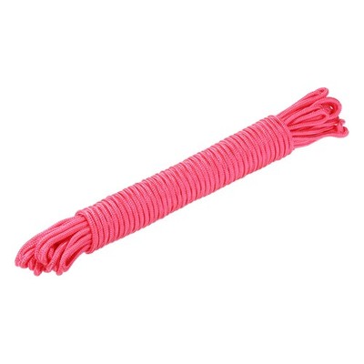 20M/65.7ft Braided Polypropylene Rope Diameter 8mm Pink General Purpose