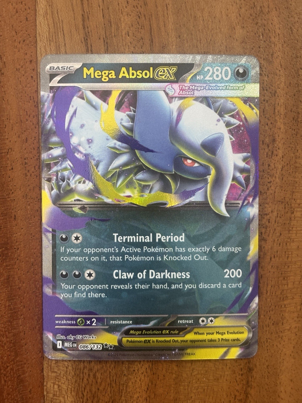 Pokémon TCG Mega Absol EX 086/132 Mega Evolution Double Rare NM Card