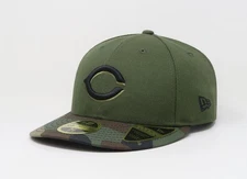 New Era 59Fifty MLB Cap Cincinnati Reds Low Profile Green Camo Fitted Hat