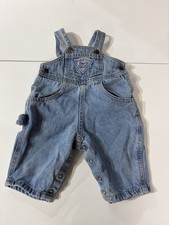 90  s Vintage Blue Denim Guess Overalls Made In USA Size 3m