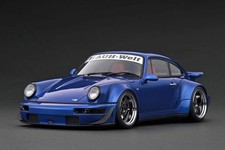Ignition-Model Porsche 911 964 RWB w/ Whale Tail, Blue Metallic 1:18 IG3635