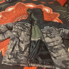 Boys Size 7 Pacific Trail Puffer Jacket Camo Jacket With Hood