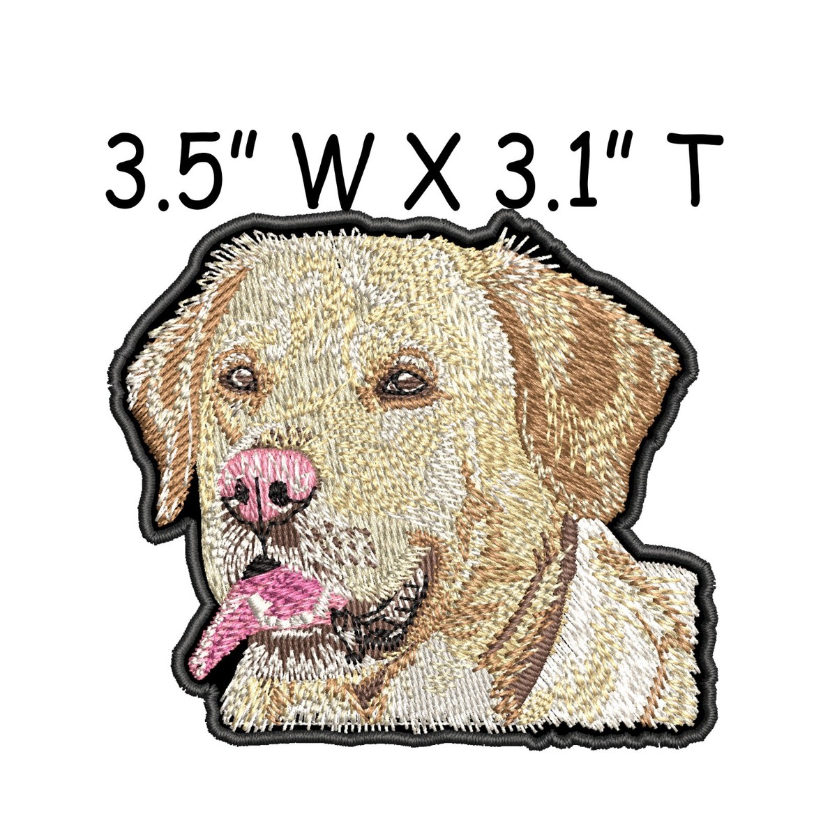 Yellow Labrador Patch Embroidered Iron-on Applique Clothing Dog K9 Canine  Pet