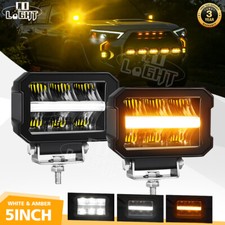 2x LED Zusatzscheinwerfer 50W 5500lm Osram Fernlicht Wei&szlig;/Orange Blinklicht ECE