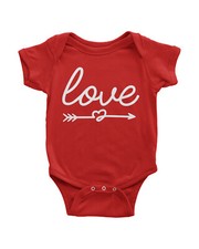 Script Love with Heart Arrow Infant Bodysuit Valentine's Day