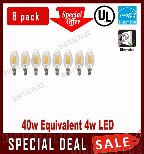 Wholesale Lot B10 Candelabra LED 40W Equivalent Soft White E12 Base Dimmable - Picture 6 of 21