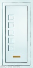 WHITE FULL HEIGHT UPVC DOOR PANEL (MALAGA SOLID ) CUT TO SIZE FREE