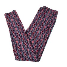 LuLaRoe One Size OS Legging Pink Blue Floral NWOT Soft Vietnam