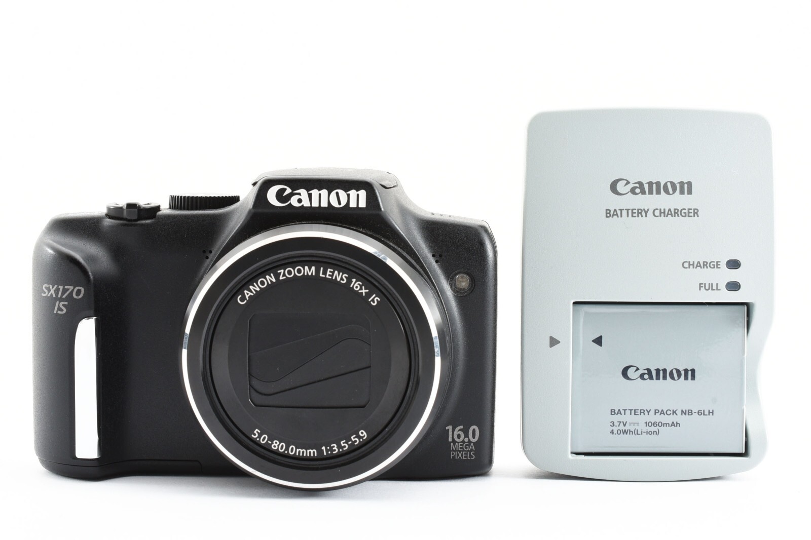 Canon PowerShot SX170 IS 16MP 16x Zoom Digital Camera Black [Exc+++] JAPAN #A548