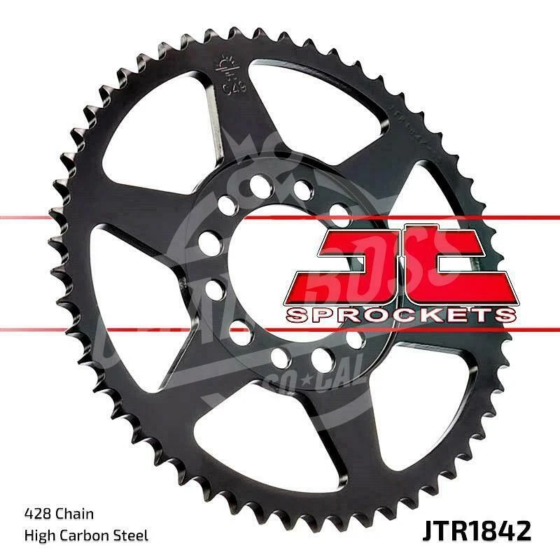 Kit de piñones y cadena de transmisión 428 JT para Yamaha TW 200 1995-2025 Foto 4 de 4