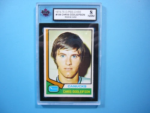 1974/75 O-PEE-CHEE HOCKEY CARD #108 CHRIS ODDLEIFSON ROOKIE RC KSA 8 NM/MINT OPC