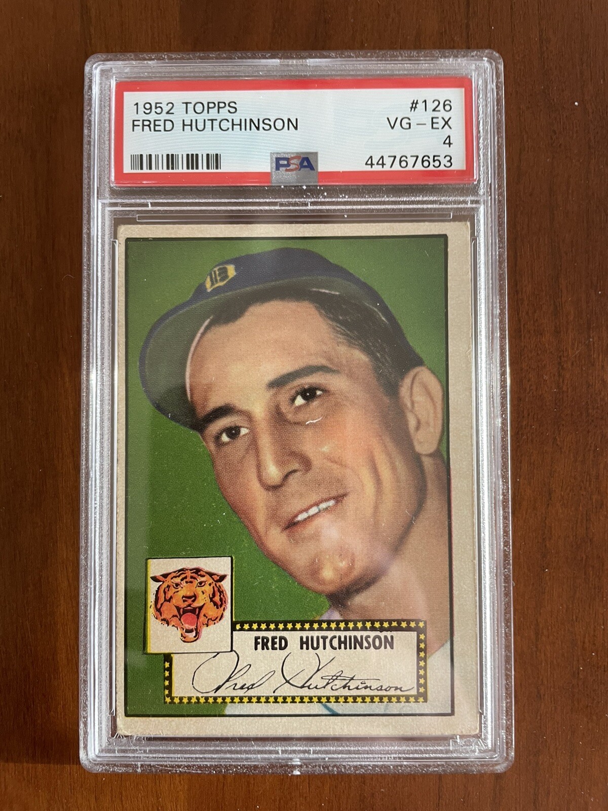 1952 Topps - Fred Hutchinson - # 126 - PSA 4 - VG - EX Detroit Tigers