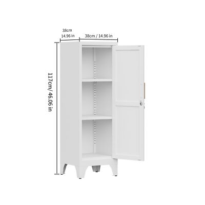 46”H Metal Kitchen Cabinets Freestanding Storage Cabinet