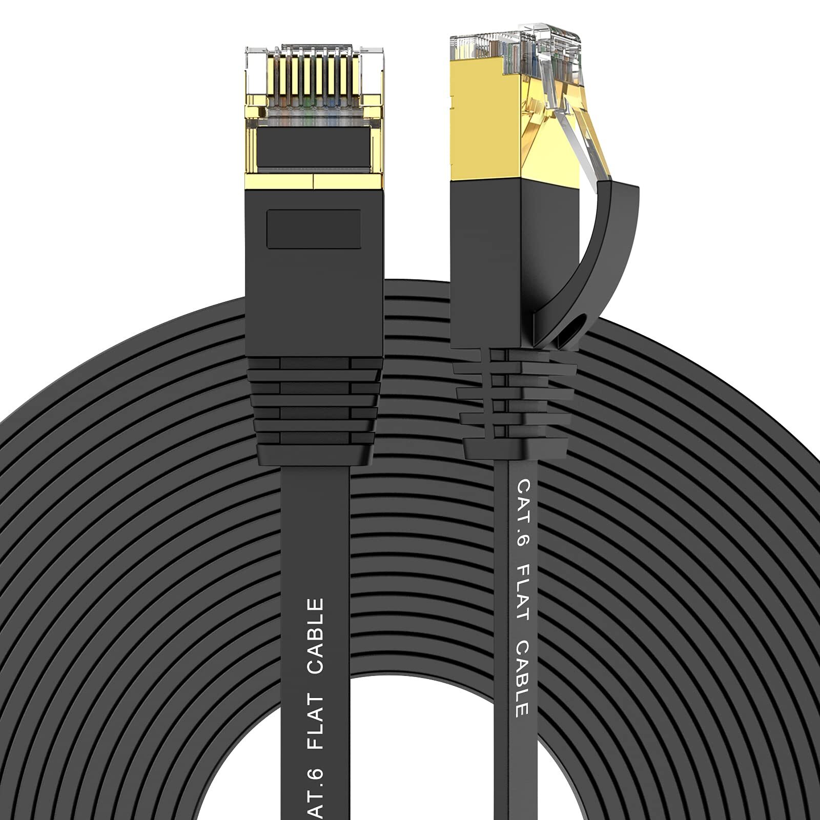 50ft Cat6 Flat Ethernet Cable High-Speed RJ45 Network Cord for Fast Internet-image