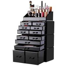 4Pcs/Set Plastic Cosmetics Storage Rack/Shelf/Stand Makeup Organizer Case