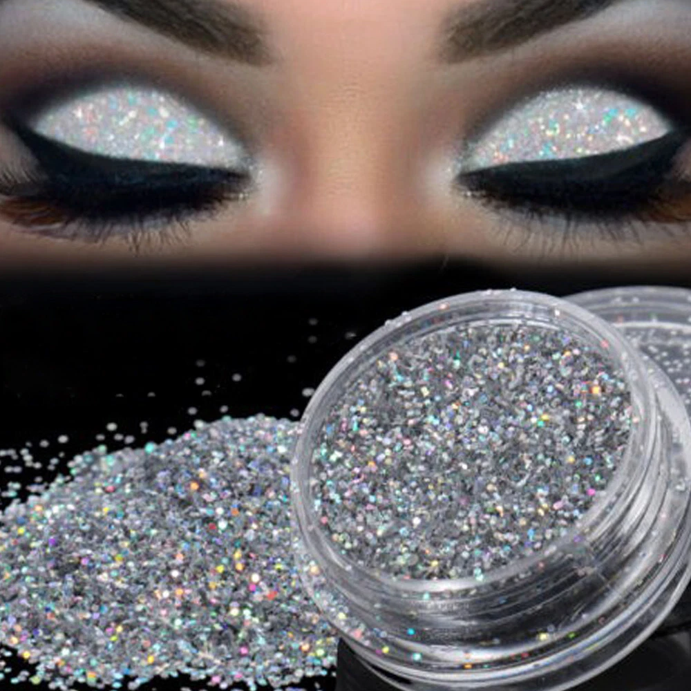 Sparkly Makeup Glitter Loose Powder EyeShadow Silver Eye Shadow Pigment  Powder