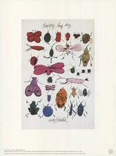 ANDY WARHOL Happy Bug Day 15.75" x 11.75" Offset Lithograph 1993 Pop Art