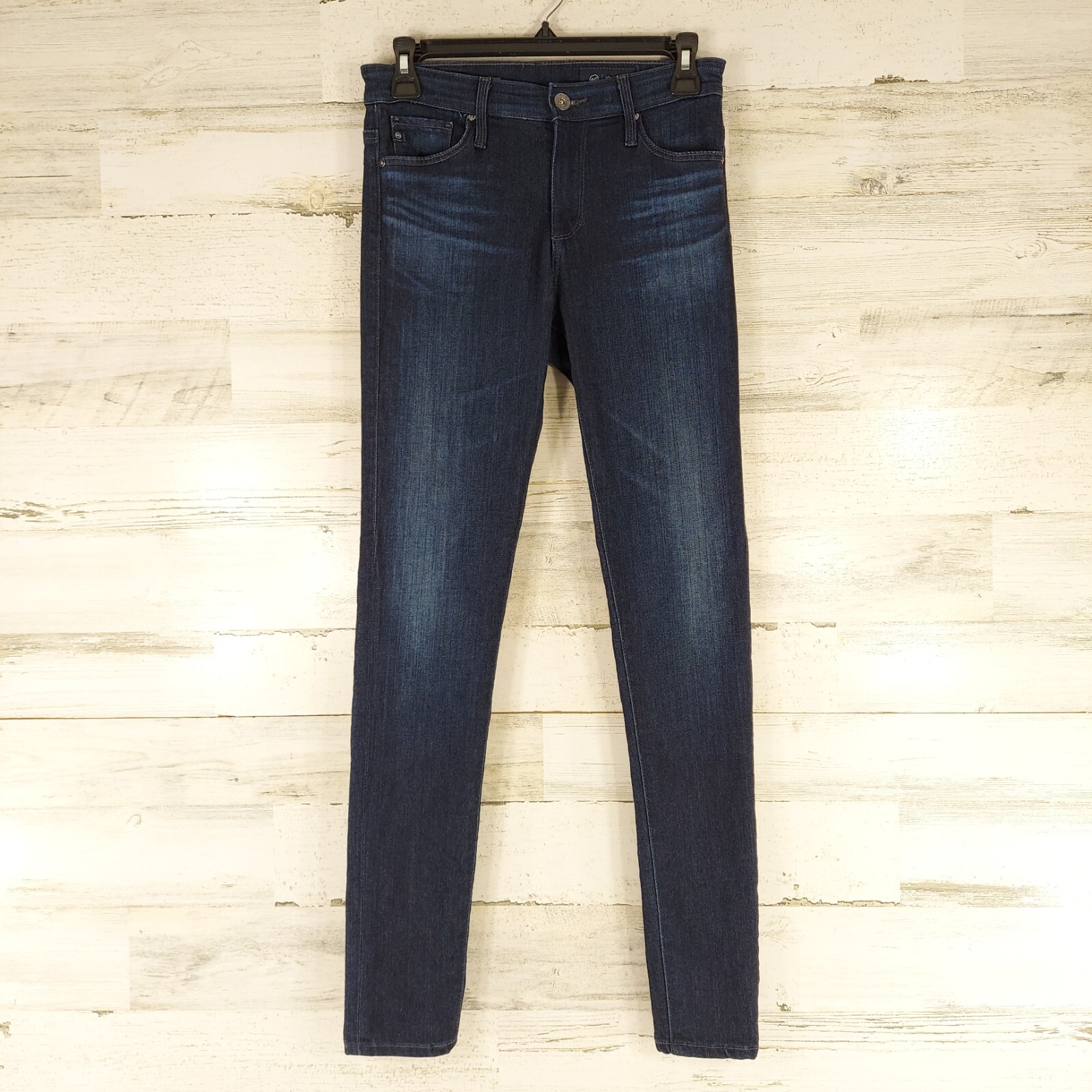 AG ADRIANO GOLDSCHMIED WOMEN'S SIZE 24R FARRAH SKINNY HIGH RISE JEANS DARK WASH